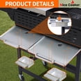 thumbnail image 2 of 4 Burner Propane Gas Grill and Griddle Combo with Foldable Side Table, 470 sq in Cast Iron Grate & 248 sq in Flat Top, 38,200 BTU Outdoor BBQ Grill for Outdoor, BBQ, Camping, 2 of 8