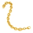 thumbnail image 4 of Invicta Jewelry Men's Knife Edge Oval Link Gold Plated Chain Bracelet (10.6mm) - 8.75", 4 of 7
