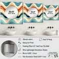 thumbnail image 4 of Designart "Seaside Chevron Calm I" 0 Square Mirror For Wall Decor - Large Beige Square Mirror Printed Wall Decor - Glam Square Living Room Mirror, 4 of 5