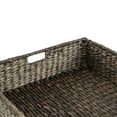 thumbnail image 5 of happimess BSK2015C-SET2 Holden 30" Classic Costal Hand-Woven Hyacinth Wicker Under Bed Storage Basket with Lid, Black (Set of 2), 5 of 5