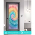 thumbnail image 5 of Window Privacy Film Colorful Tie Dye Stained Glass Window Film Decorative Sun Block Window Cover Rainbow Ombre Abstract Pattern Art Window Clings Static Adhesive Sticker for Bathroom 17.7"x39.3", 5 of 7