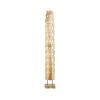7" x 49" Brown Teak Wood Handmade Tall Floor Cutout Post Abstract Sculpture with Live Edge Base, by DecMode