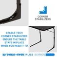 thumbnail image 3 of Table Mate XL Plus TV Tray Extra Large Folding Table (Black), 3 of 6