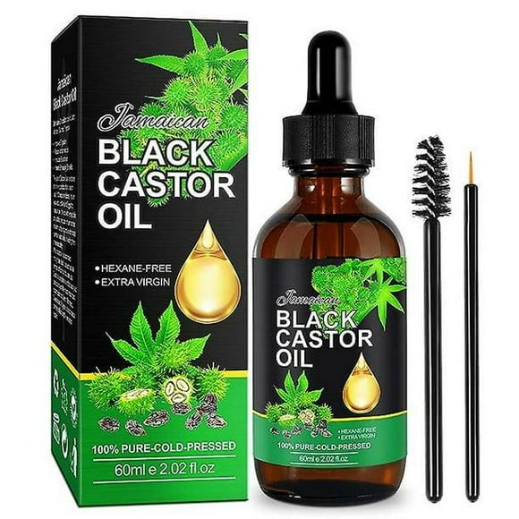 1-3pcs Jamaican Black Castor Oil, Organic 100% Pure Cold Pressed New Hair Growth Oil