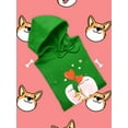 thumbnail image 3 of Corgi Dog And Gray Kitten Hoodie Women -Image by Shutterstock, Female Small, 3 of 4