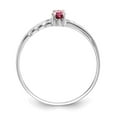 thumbnail image 3 of Auriga Fine Jewelry 14K White Gold Pink Tourmaline Birthstone Ring for Women Size 7, 3 of 6