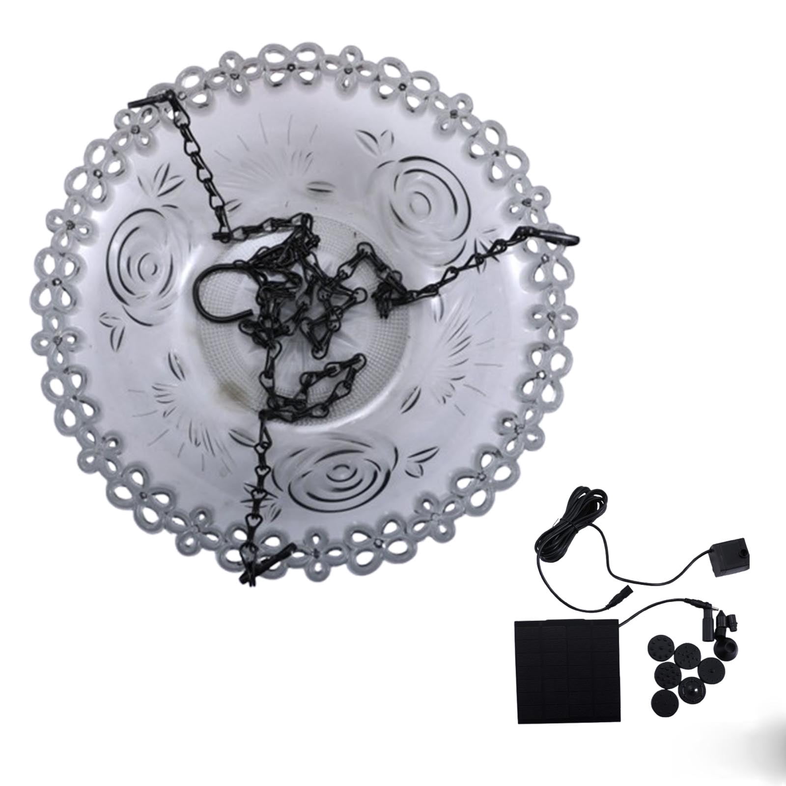2026 Solar Cascade Hanging Bird Bath Fountain, Solar Powered Hanging Bird Bath Fountain, Outdoor Cascading Bird Bath Water Fountain for Garden Patio Yard Backyard