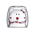 thumbnail image 2 of Weloille Christmas Gift, Lovely Glass Mugs Bear Cat Dog Animal Double-layer Tea Milk Coffee Cup With Round Mouth Prevent Scald Cartoon, 2 of 2