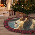 thumbnail image 5 of Kdxio Cloud Rainbow Winged Dog Print Christmas Tree Skirt Christmas Xmas Tree Skirts Mat for New Year Holiday Christmas Party Decorations-36", 5 of 6