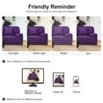 thumbnail image 6 of PiccoCasa Thick Stretch Sofa Cover 1 Seater Solid Couch Cover, Purple, 6 of 8