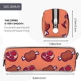 thumbnail image 3 of Fotbe Cartoon Meat Pattern Leather Pencil Case, Pencil Pouch with Durable Zipper, Compact and Stylish Organizer for Stationery, Art Supplies, Travel Essentials, 3 of 7