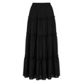 thumbnail image 4 of Wxolcjlv Womens Tiered Maxi Skirt Ruffle Elastic Waist Flowy Skirts, 4 of 4