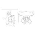 thumbnail image 3 of Linon Hamilton Five Piece Wood and Metal Dining Set in Pewter and Faux Cherry, 3 of 6