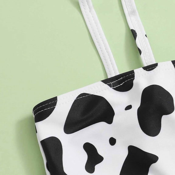 Vedolay Swimsuits Girl's 2 Piece Swimsuit Ruffle Flounce High Waisted Bikini Set Sport Bathing Suit,Black 11-12 Years