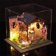thumbnail image 1 of Casa de muñecas de bricolaje con luz LED Caja de batería Artesanía de madera perfke Casa de muñecas artesanales, 1 of 9