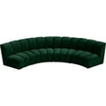 thumbnail image 3 of Meridian Furniture Infinity Green Velvet 4pc. Modular Sectional, 3 of 4
