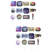 Disco Fever Party Decorations Prom Gifts 24 Pcs Make up Supplies Wooden The Iridescent Necklace for