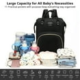 thumbnail image 2 of Diaper Bag Backpack,Caveen Multifunctional Mommy Nappy Bags with Insulated Pockets, Waterproof, Large Capacity, Black, 2 of 9