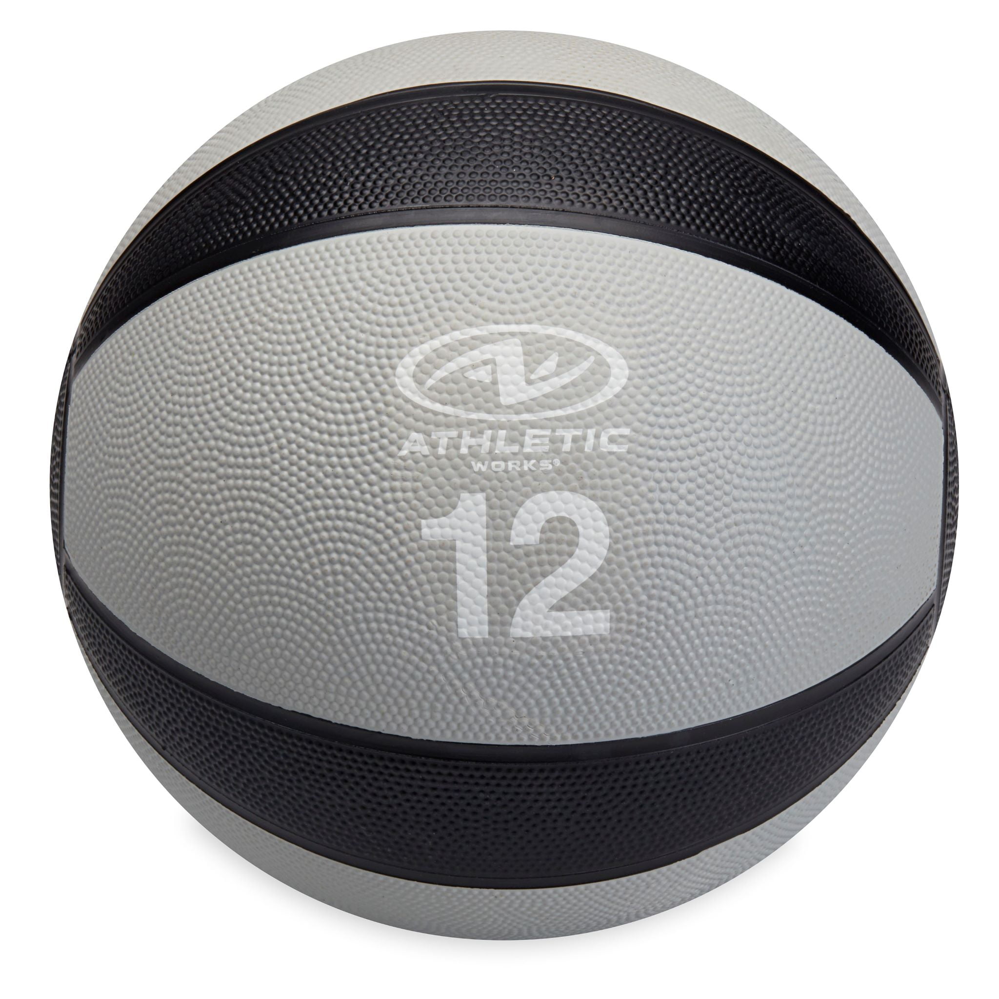 Athletic Works Medicine Exercise Ball, 12lb Weighted Ball, Rubber