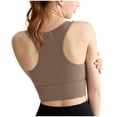 thumbnail image 6 of Women Bras Sports Bra Fitness Running Shockproof Yoga Tank Top No Steel Ring Sports Bra Comfortable Bras for Women Coffee M, 6 of 8