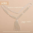 thumbnail image 3 of Bohemian 3-Strand Faux Pearl Knot Beaded Necklace, 3 of 12