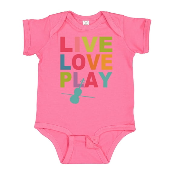 Inktastic Live Love Play Violin Girls Baby Bodysuit