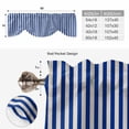 thumbnail image 6 of Dark Blue Striped Tie Up Valance Curtains for Windows, Kitchen Curtains Window Treatments, Modern Beige Geometric Country Short Window Shades Valances for Bedroom Bathroom Cafe 54"x18", 6 of 8