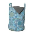 thumbnail image 1 of Abstract Laundry Bag, Modern Mosaic Look Geometric Motifs, Hamper Basket with Handles Drawstring Closure for Laundromats, 13" x 19", Sky Blue Multicolor, by Ambesonne, 1 of 4