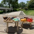 thumbnail image 2 of Wooden Picnic Table 2 In 1 Picnic Table Creative Collapsible Beach Wine Table For Garden Travel Camping, 2 of 11