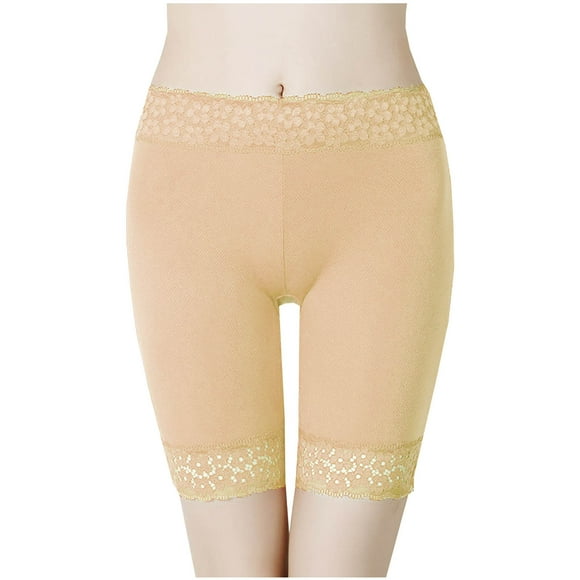 Babysbule Women Shorts Clearance Women Lace Mid Waisted Body Shaper Shorts Safety Pants Shapewear Tummy Control