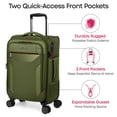 thumbnail image 4 of New York Xpress 2-Piece Softside Expandable Spinner Luggage Set, 22" Carry-on and 32" Checked with TSA Lock, Green - WD8817, 4 of 9
