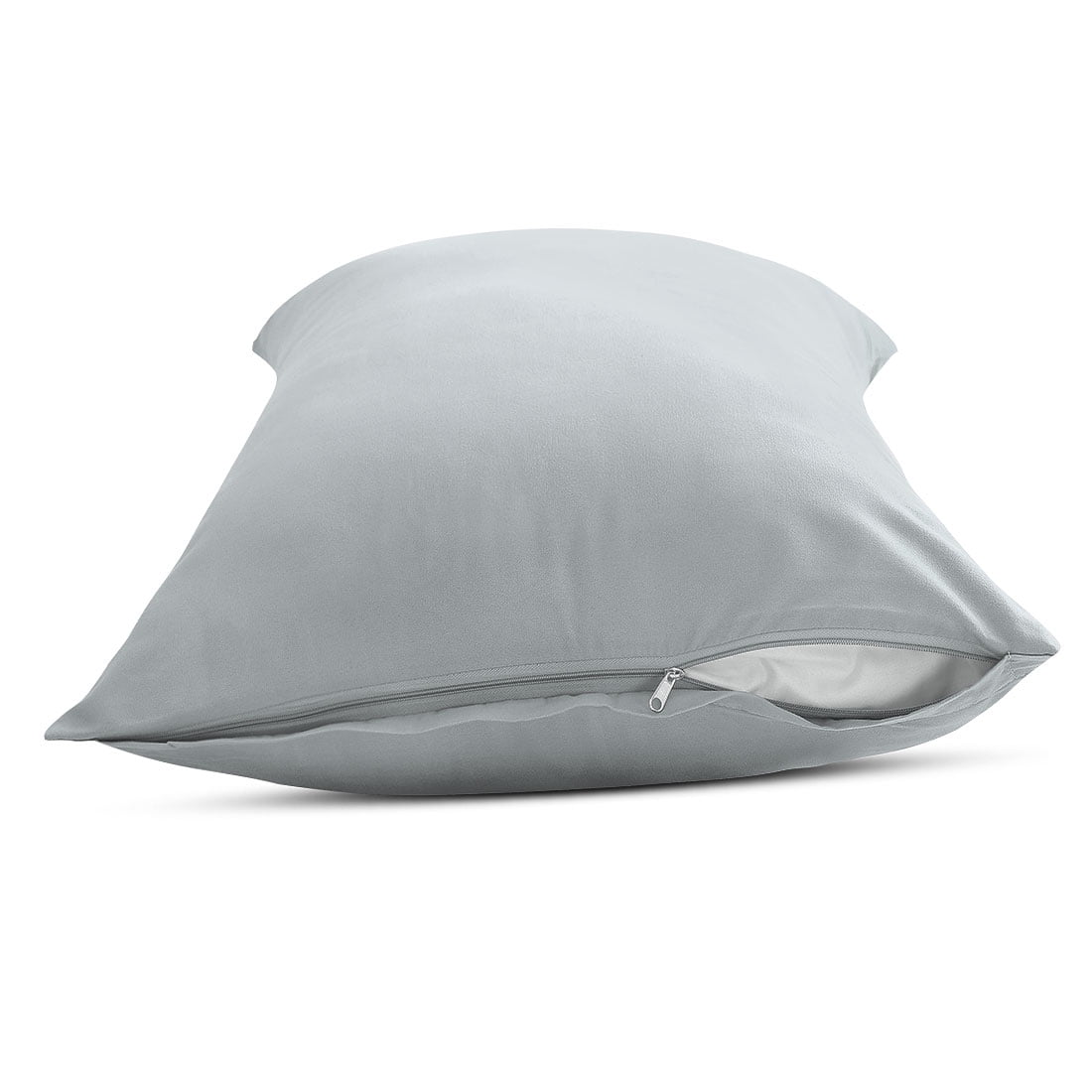 Unique Bargains 2 Packs Brushed Microfiber Body Pillowcase Light Grey 20" x 48"