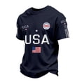 thumbnail image 2 of Iaqnaocc 250th Anniversary Usa Shirt for Men Retro 250 Years America Shirt Shirts Short Sleeve USA Flag Crewneck Freedom 2026 Summer Independence Day 250 Anniversary Shirt Blue S, 2 of 3