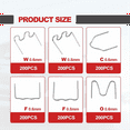 thumbnail image 3 of 1200 Plastic Welder Staples 6 Types Hot and Wave Staples for Car Bumper Repair,Architectural Modeling, and Plastic Craft, 3 of 7