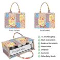 thumbnail image 2 of Large Capacity Tote Bag,Pioneer Flower Floral Print Pattern Handbag Fashion Luxury Tote Bag,15.7"x13"x 5.1" Inches,Laptop Compatible, 2 of 6