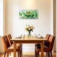thumbnail image 4 of ZHONGYUTONG Green and Grey Canvas Wall Art Abstract Floral Paintings Wall Decor Modern Green Flower Artwork Prints for Bedroom Living Room Home Decor Framed (12.00" x 24.00"), 4 of 5