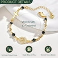 thumbnail image 4 of Women's Gold Virgin Mary Bracelet - 14K Gold Plated Religious Cross Bracelet,Dainty Golden Non Tarnish Virgen De Guadalupe Natural Stone Beaded Jewelry,Catholic Faith Baptism Confirmation Gift, 4 of 5