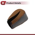 thumbnail image 4 of Cubierta de pomo de cambio de marchas Unique Bargains, protector de manija de cambio para Honda CRV 2008-2011, cuero negro y marrón, 4 of 6
