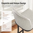 thumbnail image 3 of MF Studio 24" Counter Height Bar Stool with Back Set of 4, Faux Leather Bar Chair for Kitchen Island, Light Gray, 3 of 8