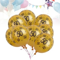 Dytern Balloon 20Pcs 12 Inch Latex Balloons Number 50 Party Rubber Balloon for Birthday Decorations (Gold)