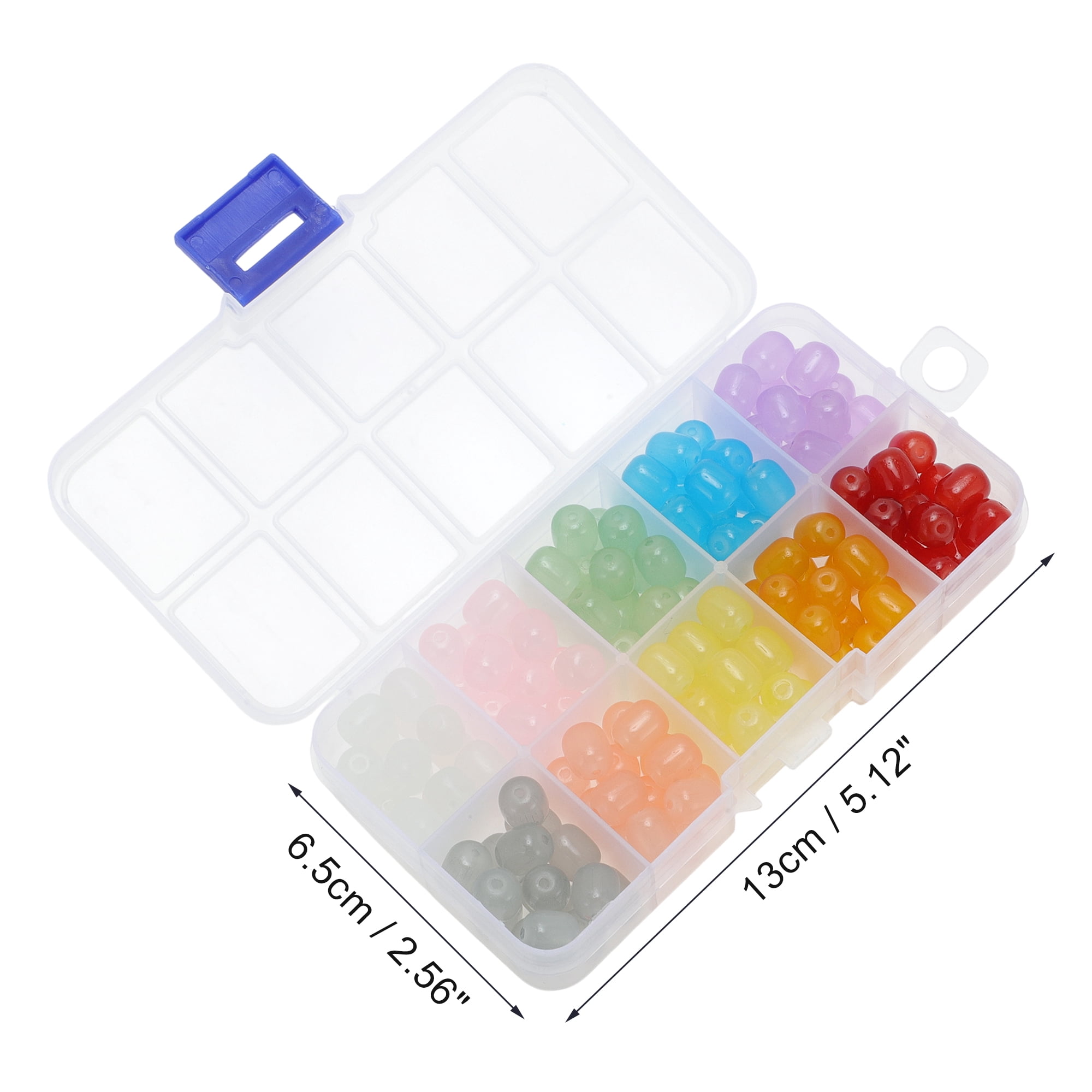 Unique Bargains 150Pcs 8x10mm Glass Beads for Jewelry Making DIY Crafts Assorted Color