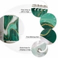 thumbnail image 5 of Shower Curtain Bathroom Set Abstract Green Marble Texture Waterproof Fabric Shower Curtains with Grommets&Hooks Modern Fluid Art Privacy Bath Curtain for Bathtub 60x72in, 5 of 7