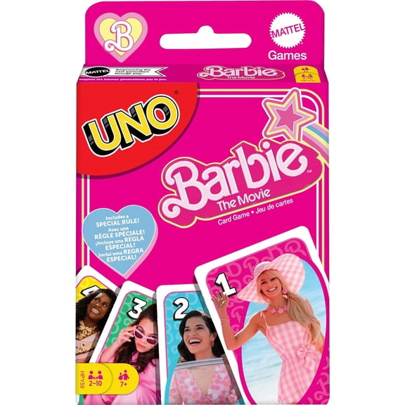 UNO - Barbie the Movie - Card Game with Special Rule - 112 Card Deck - Ages 7 - Mattel