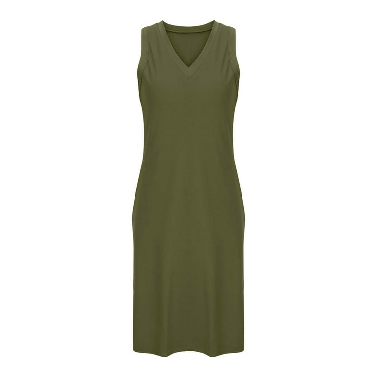 Daily Simplicity Solid V Neck Sleeveless Two Pieces Daily Simplicity Solid V Neck Sleeveless Two Pieces