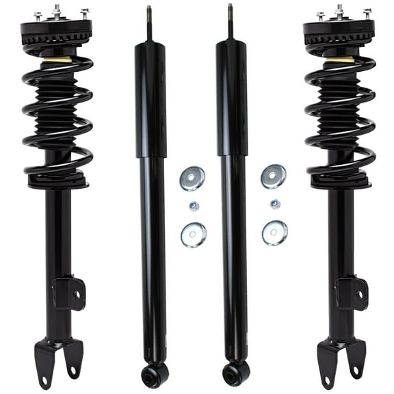 Detroit Axle - RWD Struts Shock Absorbers for 2012-2020 Dodge Charger, 2012-2019 Challenger 2 Front Struts w/Coil Spring 2 Rear Shock Absorbers 2013 2014 2015 2016 2017 2018 Replacement