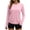 Pink, variant on ZZwxWA Women's UPF50 Rash Guard UPF Long Sleeve Swimsuits Top UV Sun Protection Side Ruched Swim Shirts for Woman