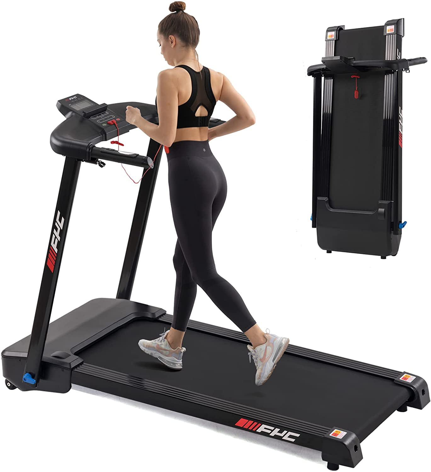 Folding Treadmill Running Machine Walking Jogging Cardio Home Gym Fitness UK 
