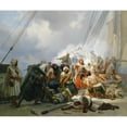 thumbnail image 2 of Niels Simonsen 23x20 Black Ornate Framed Double Matted Museum Art Print Titled: Sailing (1844), 2 of 5