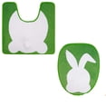 thumbnail image 1 of SIfdSeng Get it Fast Easter White Bunny Rabbit Bathroom Rug Toilet Seat Lid Cover Soft Non Absorbent Shower Washable Home Decorative, 1 of 7