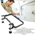 thumbnail image 6 of Yajisi Portable Trash Bag Holder Rack with Adjustable Clamp Hanging Stand Heavy Duty Carbon Steel Garbage Hook Wastebasket for Kitchen Cabinet Garden Outdoor Camping Black, 6 of 9